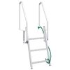 vidaXL 3-Stufen Dockleiter Silber 58 x 77 x 144 cm Aluminium