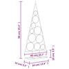 vidaXL Metall-Weihnachtsbaum f&uuml;r Dekorationen Schwarz 90 cm