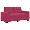 vidaXL | Sofa Set | 2 pcs Weinrot 221 x 78 x 80 cm Samt