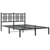 vidaXL Bettgestell mit Kopfteil Metall Schwarz 120x190 cm