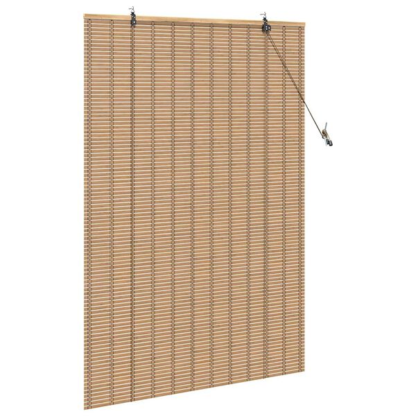 vidaXL Rollo mit Vorh&auml;ngen Natur 120 x 160 cm Bambus