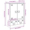 vidaXL Highboard Schwarz 67x39x95 cm Stahl