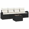 vidaXL Gartensofa-set Schwarz 55 x 55 x 37 cm Poly-Rattan