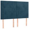 vidaXL Kopfteil Dunkelblau 144x5x118/128 cm Samt