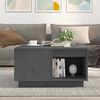 vidaXL Couchtisch Grau 60x61x32,5 cm Massivholz Kiefer