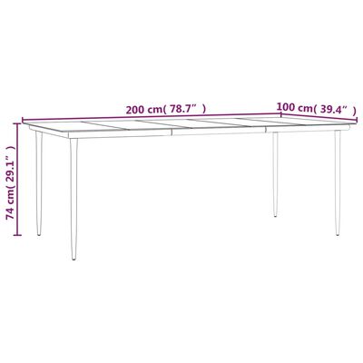 vidaXL 7-tlg. Garten-Essgruppe Poly Rattan