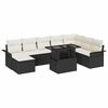 vidaXL Gartensofa-set 9 stk. Schwarz und Creme