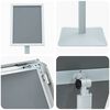 vidaXL Podest-Posterst&auml;nder Silber 32 x 27 x 119 cm PVC und Gusseisen