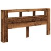vidaXL LED-Kopfteil Altholz-Optik 200x18,5x103,5 cm Holzwerkstoff
