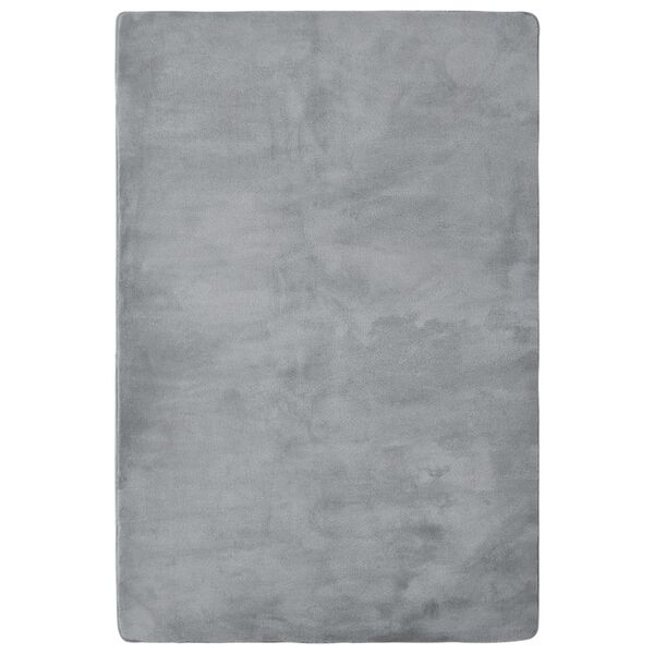 vidaXL Hochflor-Teppich Grau 200x140 cm