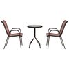 vidaXL Garten Bistro Set 3 pcs Braun Stahl