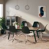 vidaXL Esszimmerst&uuml;hle 6 Stk. Drehbar Schwarz PP