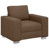 vidaXL Sofa 3 pcs Braun 219 x 80 x 82 cm Leinenmischgewebe