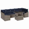 vidaXL Garten-Sofa-Set 8 Stk. Grau Poly-Rattan