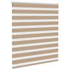 vidaXL Doppelrollo Sandbraun 125x150 cm Stoffbreite 120,9 cm Polyester