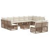 vidaXL Gartensofa-set 13 pcs Beige Poly-Rattan