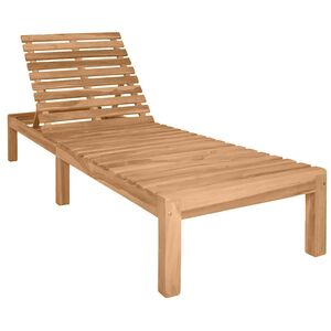 vidaXL Sonnenliege Massivholz Teak