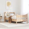 vidaXL Massivholzbett mit Kopfteil 75x190 cm Kiefer