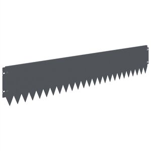 vidaXL Rasenkante 20 stk. 103 x 20 cm Stahl Anthrazit