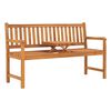 vidaXL 3-Sitzer Gartenbank mit Tisch 150 cm Massivholz Teak
