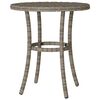 vidaXL 3-tlg. Bistro-Set mit Kissen Grau Poly Rattan