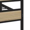 vidaXL Metallbett ohne Matratze Sonoma-Eiche 135x190 cm