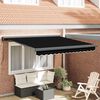 vidaXL Einziehbare Markise Schwarz 350 x 250 cm Stoff und Metall