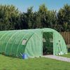 vidaXL Gew&auml;chshaus mit Stahlrahmen Gr&uuml;n 64 m&sup2; 16x4x2 m