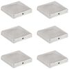 vidaXL Pfostenkappen 6 Stk. Pyramide Verzinktes Metall 101 x 101 mm