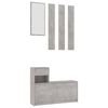 vidaXL Garderobenset Flur Betongrau 100x25x76,5 cm Holzwerkstoff