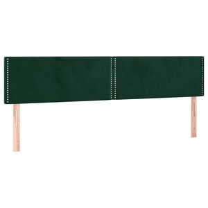 vidaXL Kopfteile Dunkelgr&uuml;n 200x5x78/88 cm Samt