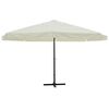 vidaXL Sonnenschirm Wei&szlig; Aluminium 500 cm
