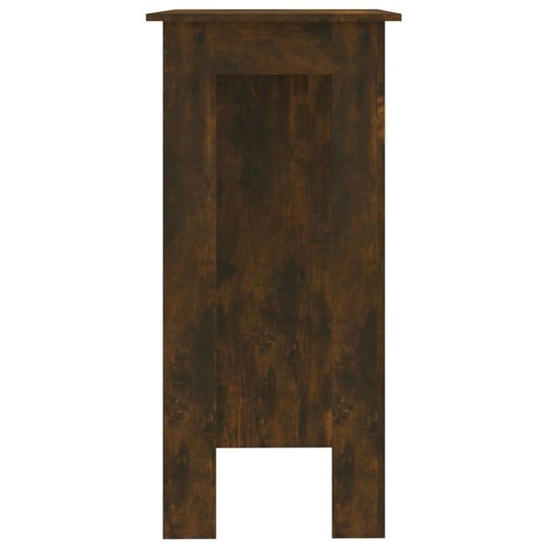 vidaXL Bartisch mit Regal R&auml;uchereiche 102x50x103,5 cm Holzwerkstoff