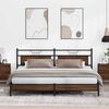 vidaXL Metallbett ohne Matratze Braun Eichen-Optik 193x201 cm