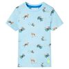 Kinder-T-Shirt Hellblau Melange 116