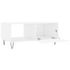 vidaXL Couchtisch Hochglanz-Wei&szlig; 90x50x40 cm Holzwerkstoff