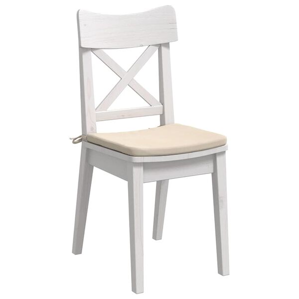 vidaXL Sitzkissen 4 pcs Beige 40 x 40 x 3 cm Mikrofaserstoff