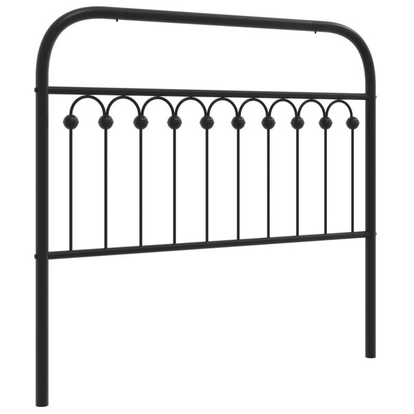 vidaXL Kopfteil Metall Schwarz 107 cm
