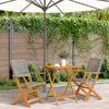 vidaXL 3-tlg. Bistro-Set Grau Poly Rattan und Massivholz