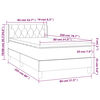 vidaXL Boxspringbett mit Matratze Taupe 80x200 cm Stoff
