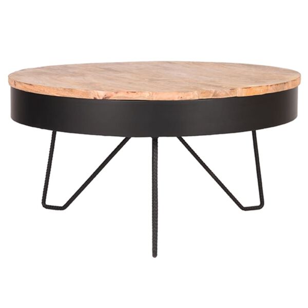 LABEL51 Couchtisch Saran 80x80x43 cm Holz/Schwarz