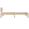 vidaXL Massivholzbett 75x190 cm