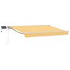 vidaXL Manueller Markisenrahmen mit LEDs Sand 4,5 &times; 3 m