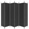 vidaXL 6-tlg. Paravent Schwarz 300x200 cm Stoff