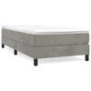 vidaXL Boxspringbettgestell Hellgrau 90x200 cm Samt