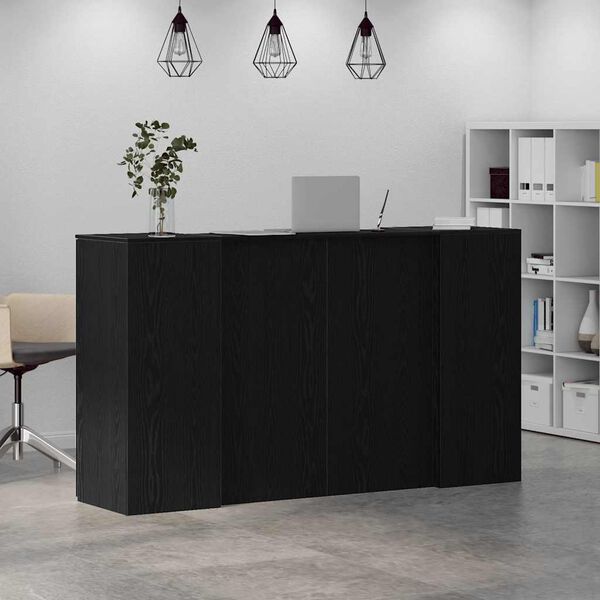 vidaXL Empfangstresen Schwarze Eiche 180 x 50 x 103,5 cm Holzwerkstoff