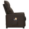 vidaXL Massagesessel mit Aufstehhilfe Dunkelbraun Stoff