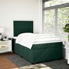 vidaXL Boxspringbett mit Matratze Dunkelgr&uuml;n 120x200 cm Samt