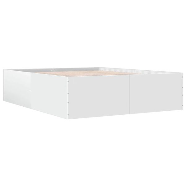 vidaXL Bettgestell Wei&szlig; 160x200 cm Holzwerkstoff