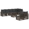 vidaXL Gartensofa-set 9 pcs Grau Poly-Rattan